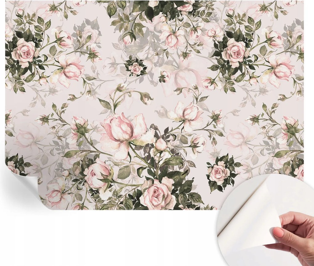 Öntapadós tapéta Divatos 3D fali ragasztóval Virágmintás 312x219 cm