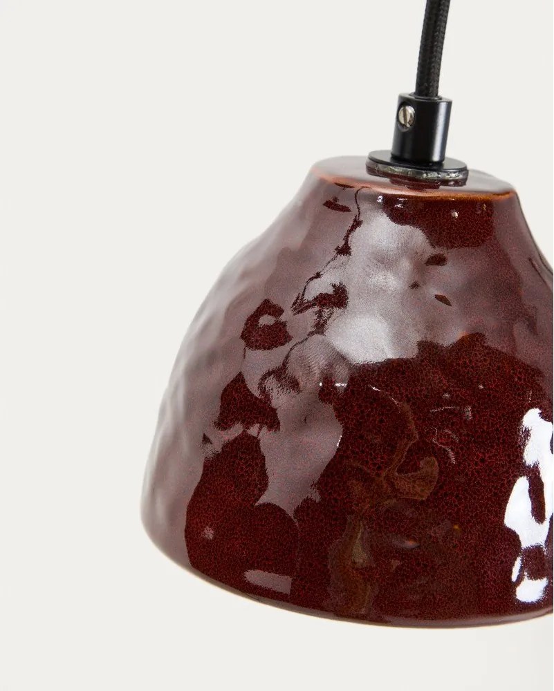Piros függőlámpa kerámia búrával Drava – Kave Home