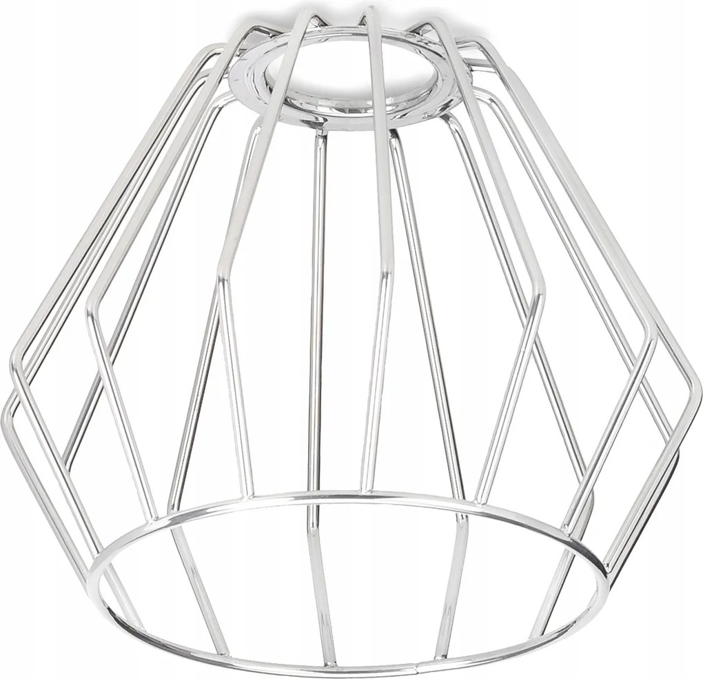 Meta huzal lámpabúra E27 loft gyémánt króm