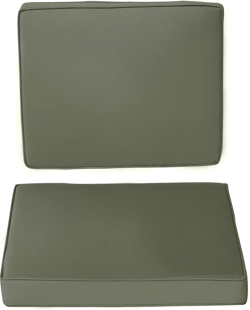 Outsunny 2 darabos Ülőpárna Készlet, 56 x 52 cm-es Székpárnák Cipzárral, Szövet Borítás, 7 cm Vastag Párna, Mosógépben Mosható Ülőpárna Otthonra, Kert