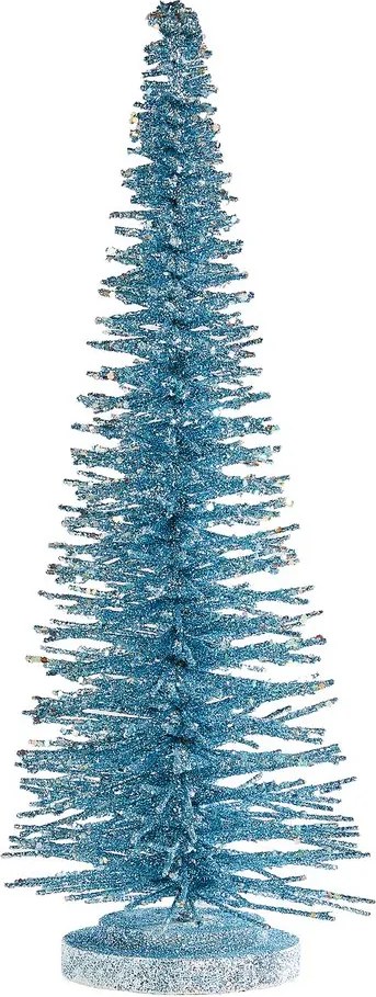 X-MAS csillógó fenyő 40cm , jégkék