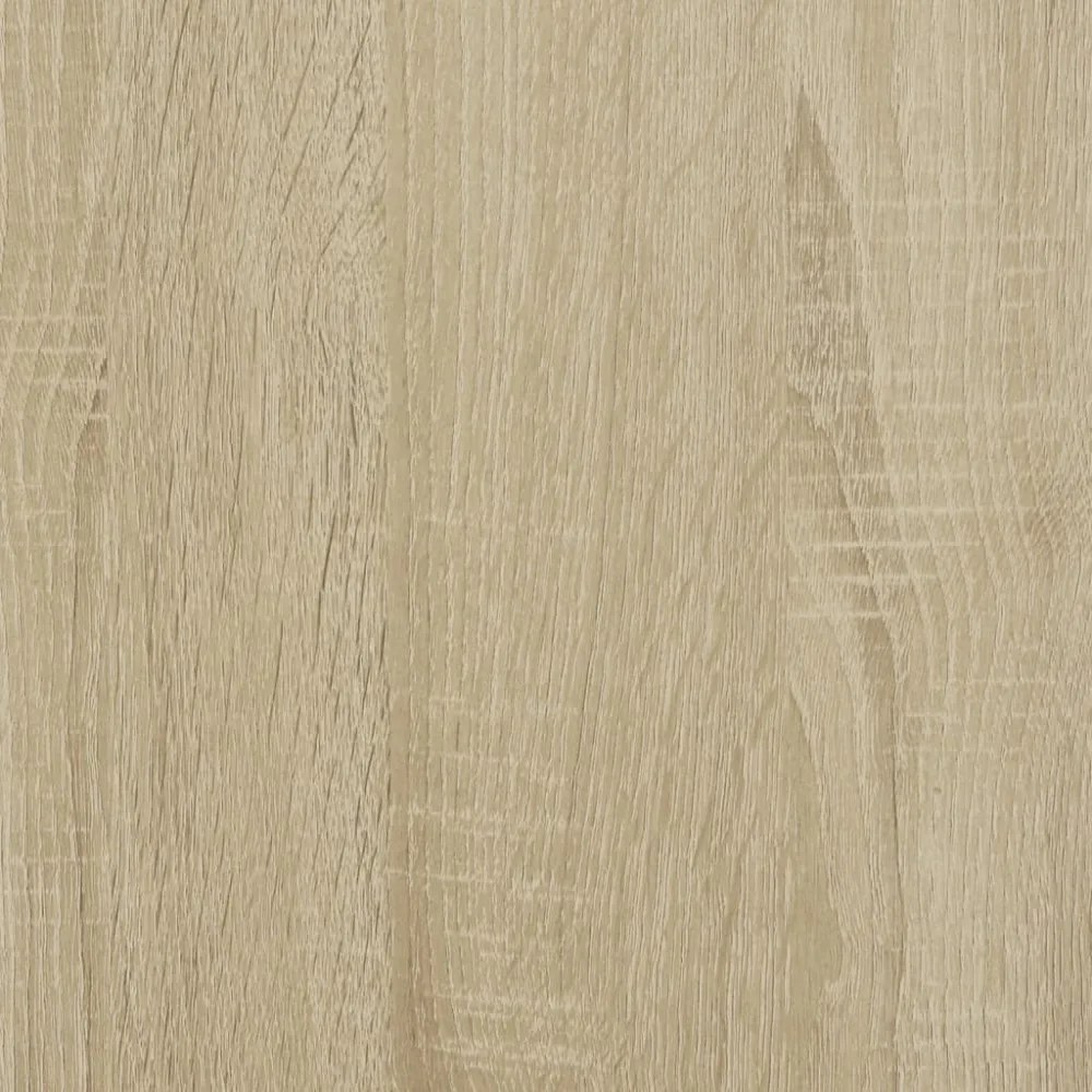 sonoma tölgyszínű szerelt fa és fém ágykeret 200 x 200 cm