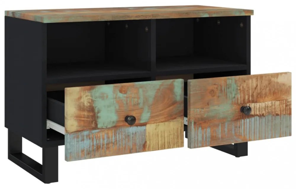 tömör újrahasznosított fa TV-szekrény 70 x 33 x 46 cm