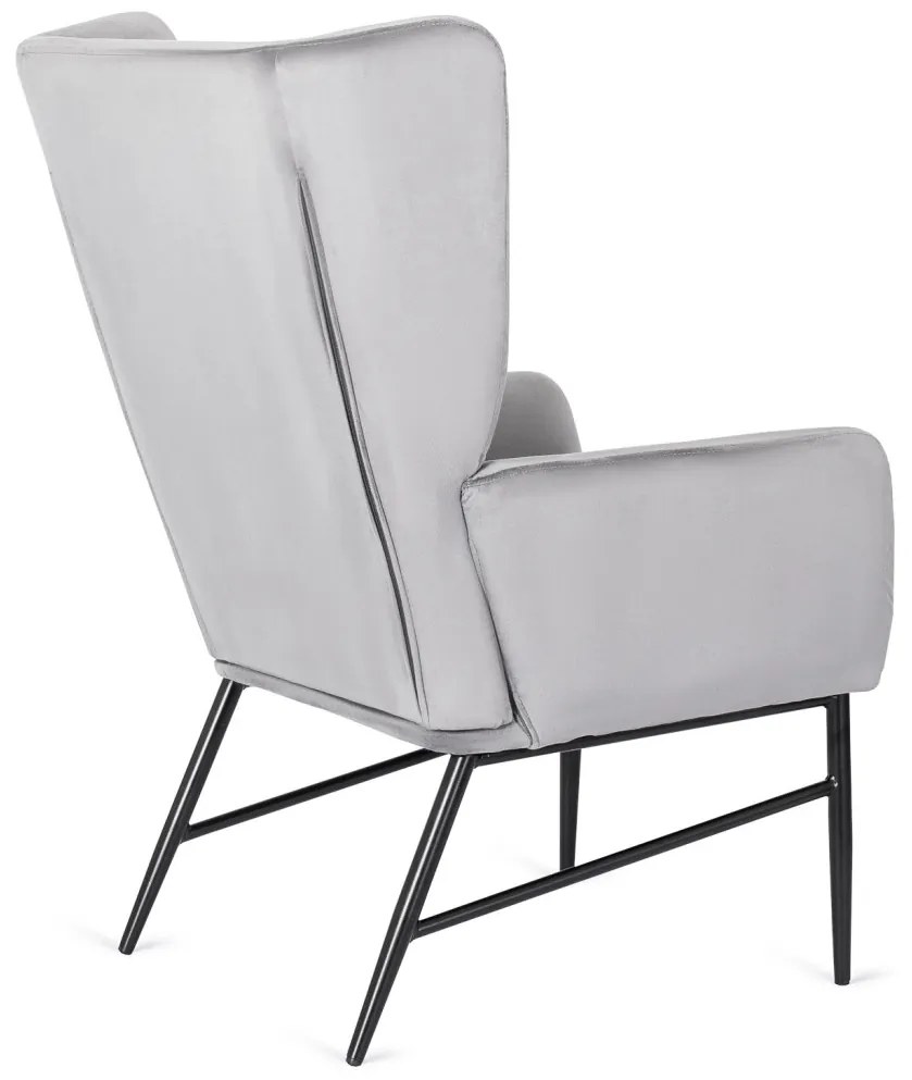 Fotel Szürke Bársony Kárpitozással. ANDRES