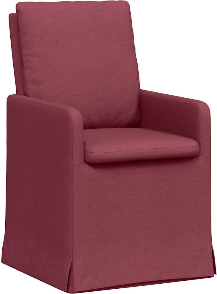 vidaXL Étkező Székek 2 pcs bordó 57 x 67 x 98 cm szövet