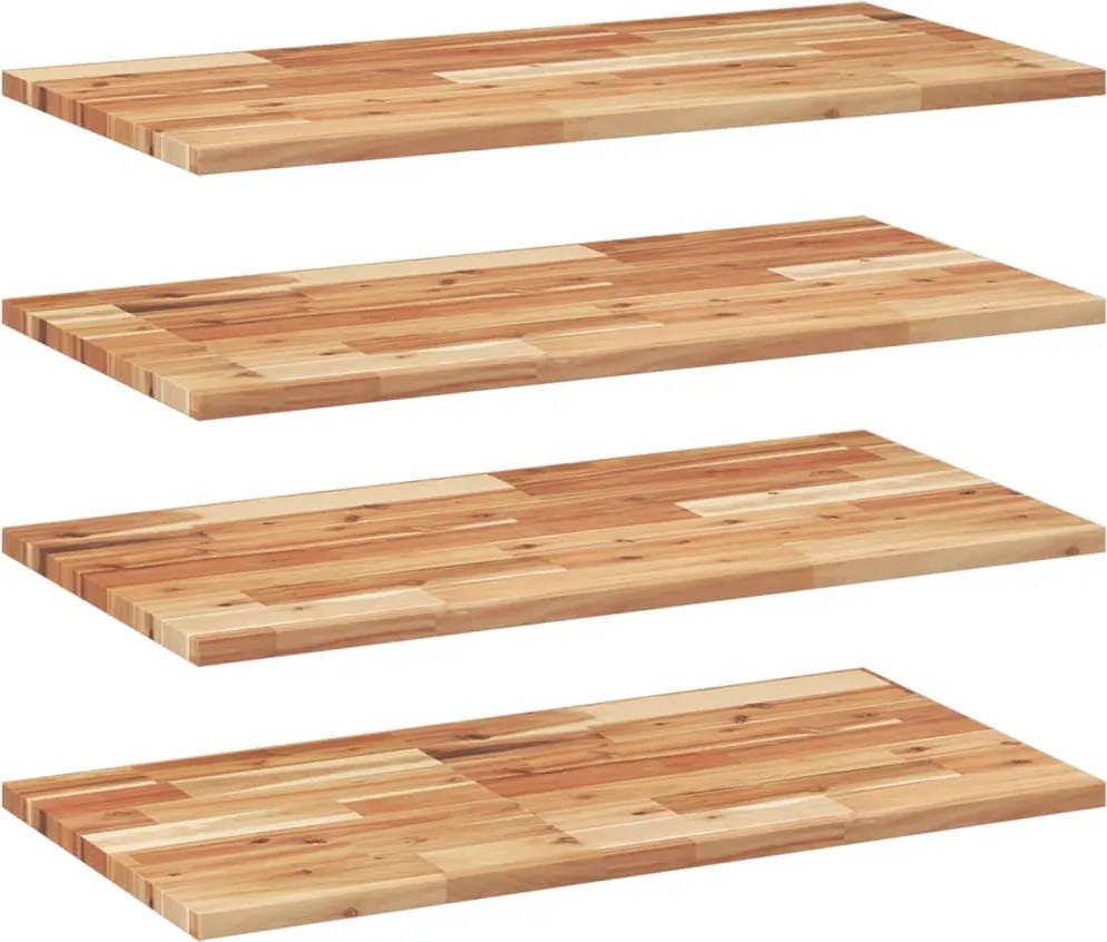 vidaXL 4 db olajbevonatú tömör akácfa függőpolc 60 x 40 x 2 cm