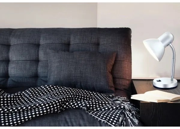 Globo 2487- Asztali lámpa BASIC 1xE27/40W/230V ezüst