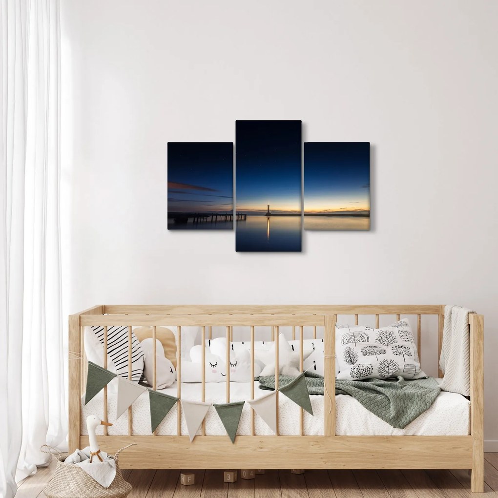 Egy világítótorony képe a távolban (90x60 cm)