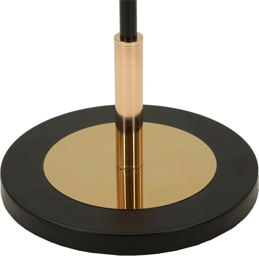 Fehér-fekete állólámpa üveg búrával (magasság 168 cm) Vintage – Mauro Ferretti