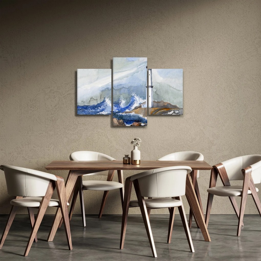 Világítótorony festményének képe (90x60 cm)