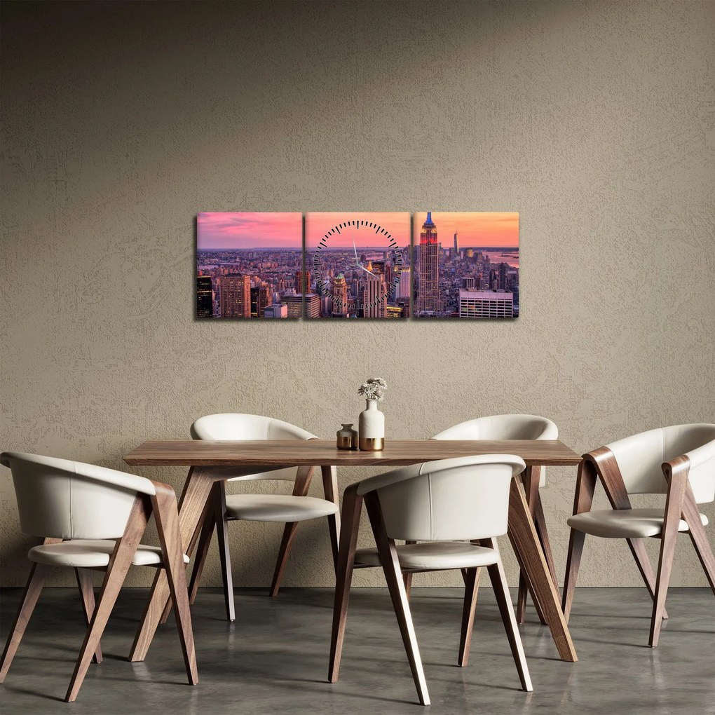 Kép - New York (órával) (90x30 cm)