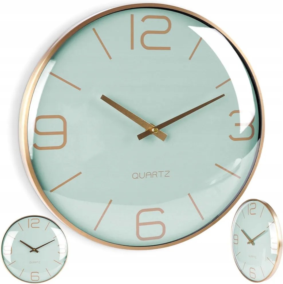 Dekoratív falióra falra akasztható Menta Arany 30 cm