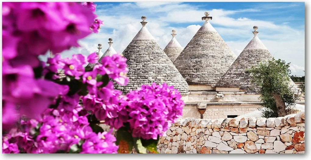 Fotó kép edzett üveg trulli házak 140x70