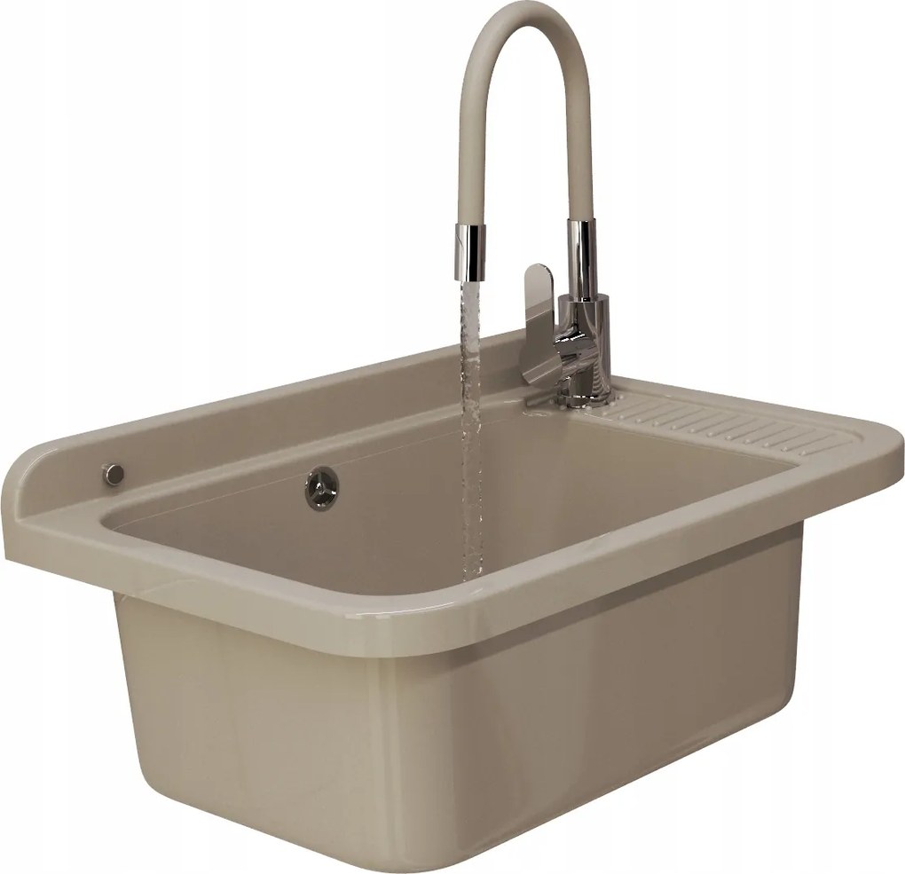 Műszaki Mosogató Bézs Munkakamra Negra Nagy Csaptelep Szett