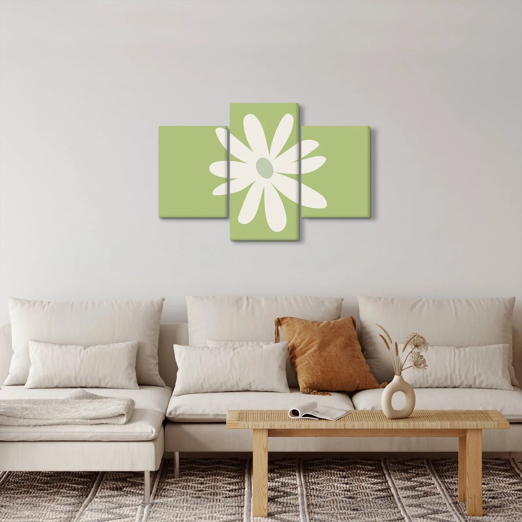 Kép - Hippik, zöld virágok N⁰2 (90x60 cm)