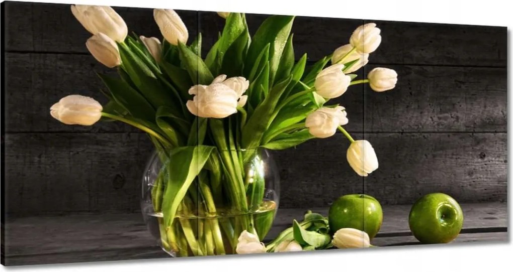 Vászonkép 120x60 Tulipánok vázában