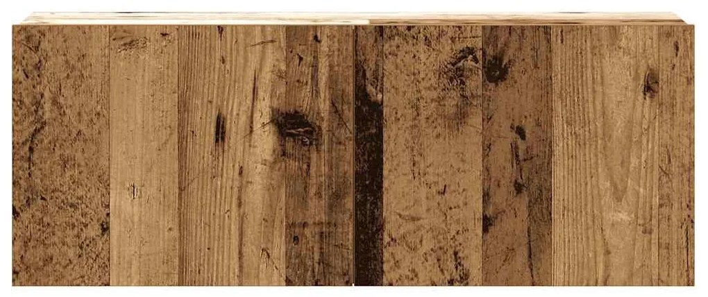 5 részes antik fa színű szerelt fa fali TV-szekrényszett