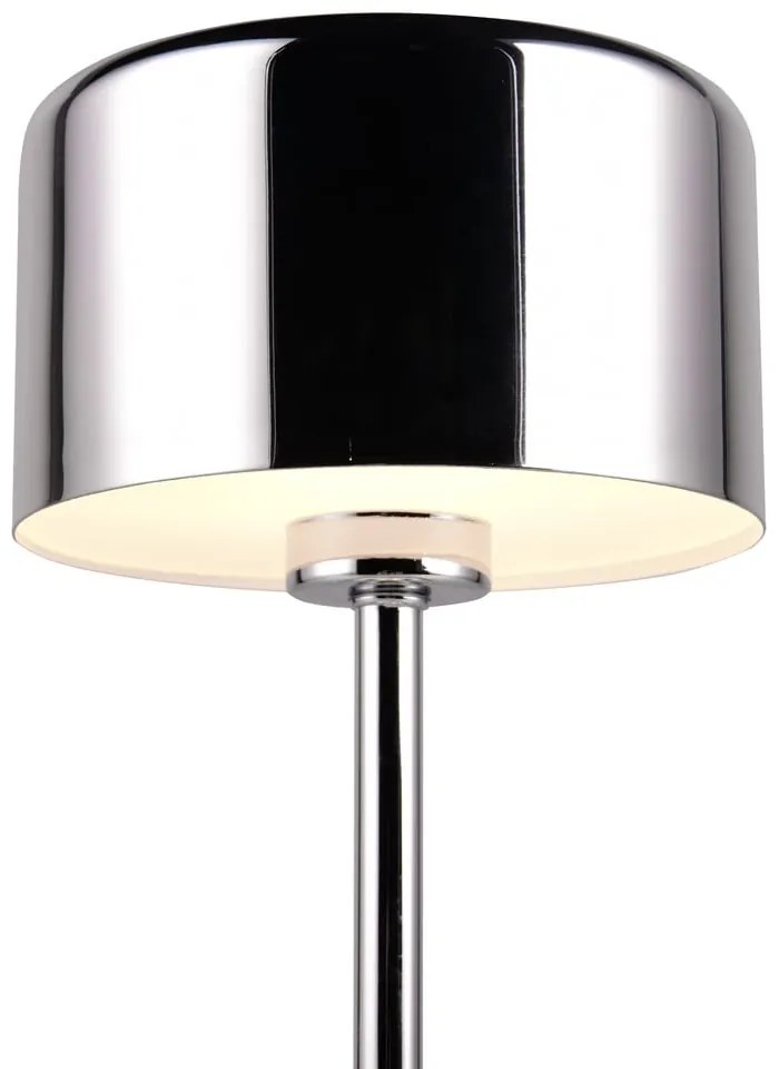 Fényes ezüstszínű LED dimmelhető asztali lámpa (magasság 30 cm) Jeff – Reality