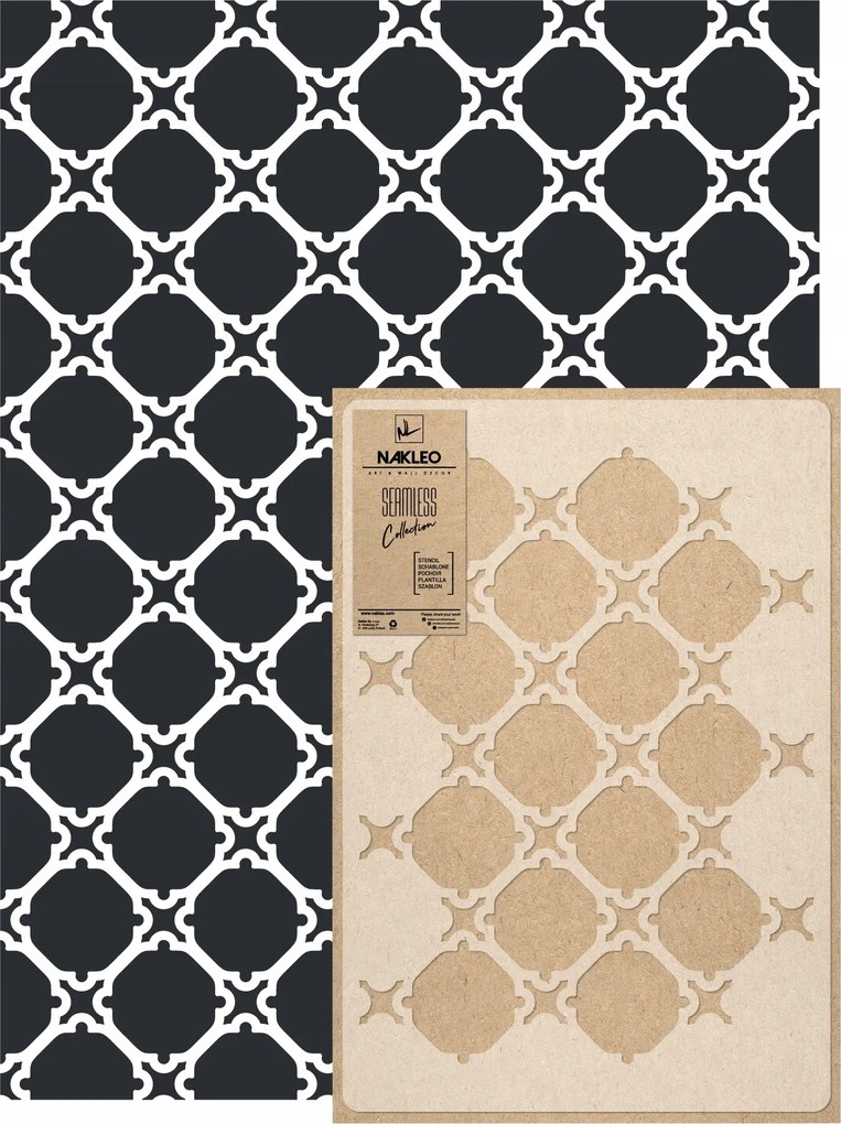 Festősablon Ismételhető Többször felhasználható 59x95cm Tapéta Marokkói Zaghura