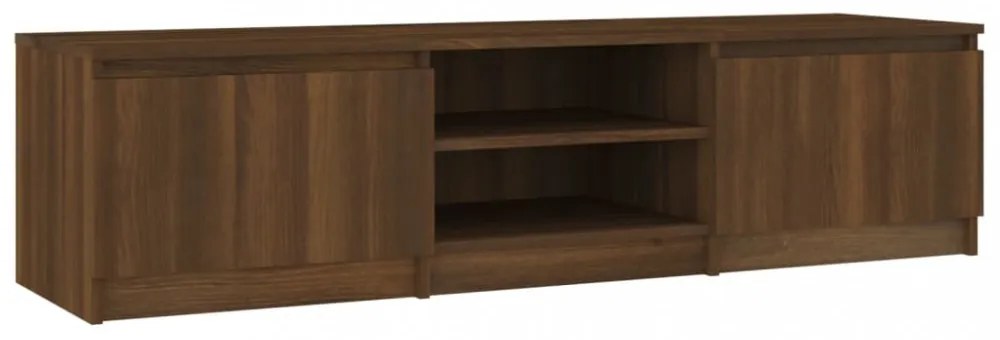 barna tölgyszínű szerelt fa TV-szekrény 140 x 40 x 35,5 cm
