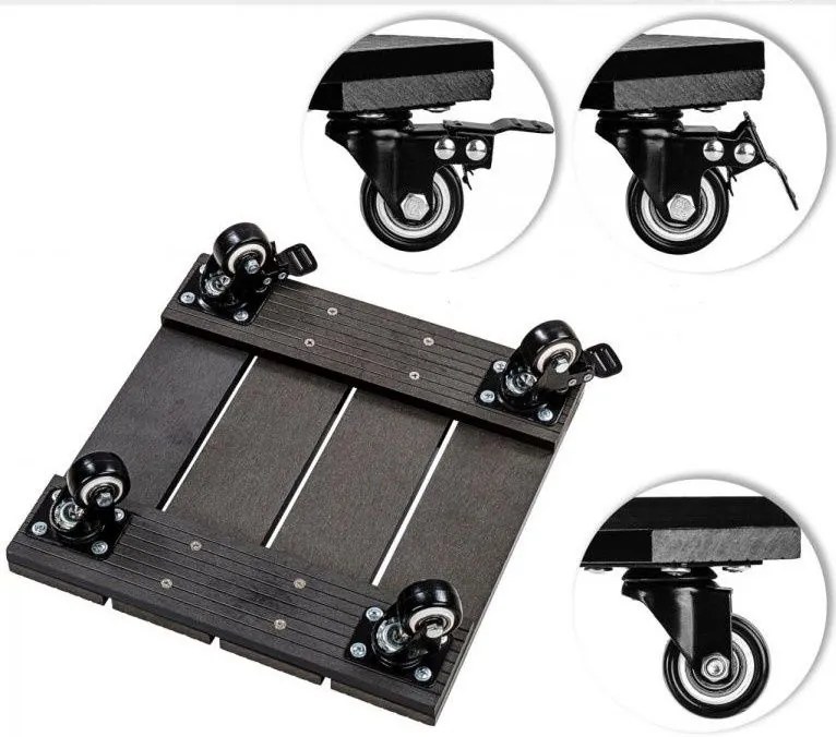 STILISTA Mozgó talapzat virágcseréphez világos barna