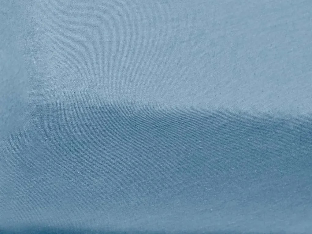 Jersey gyerek lepedő kiságyba világoskék 70x140 cm