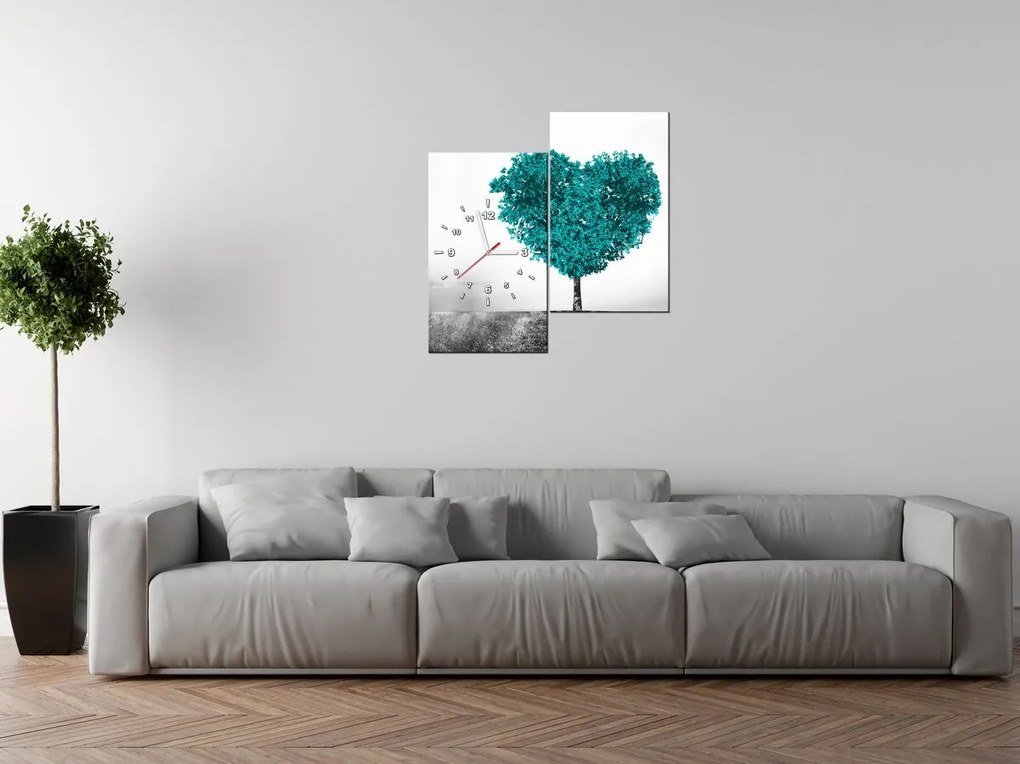 Gario Órás falikép Türkiz szeretetfa - 2 részes Méret: 60 x 60 cm