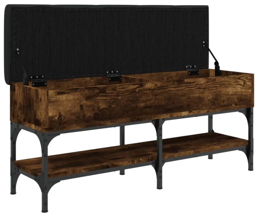 füstös tölgy színű szerelt fa cipőpad 102 x 32 x 45 cm