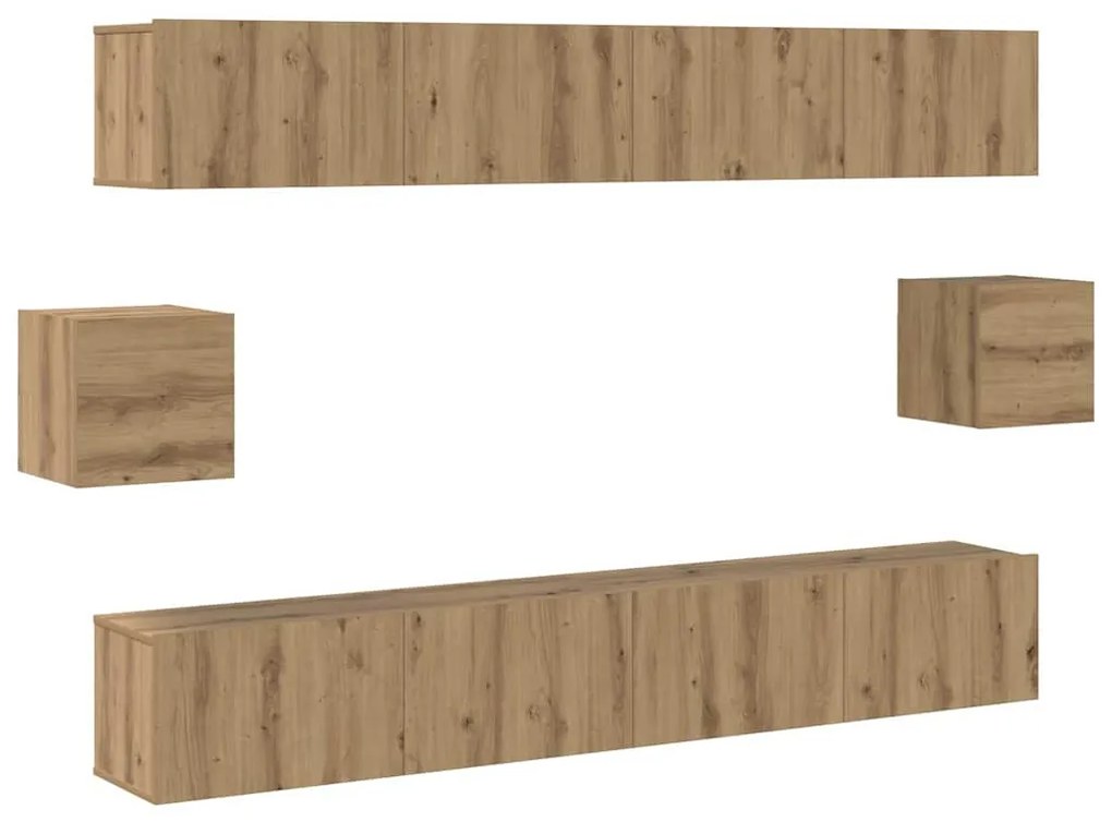 TV szekrény garnitúra 6 pcs Mesteri régi 100 x 30 x 30 cm