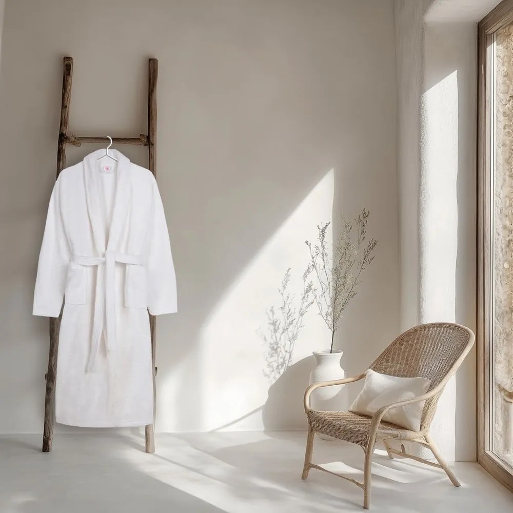 Fehér pamut fürdőköpeny M/L Terry – HIP