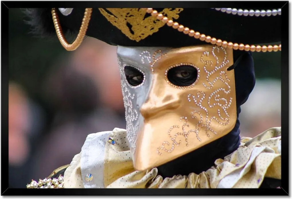 Poszterek keretben 60x40 Velencei farsangi maszk