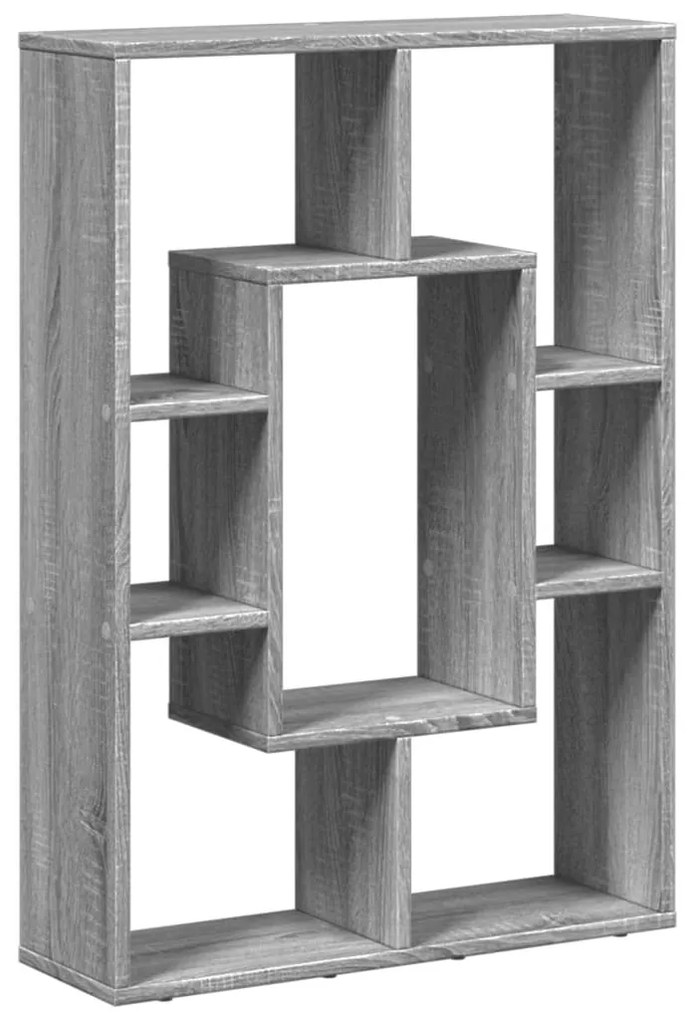 szürke sonoma színű szerelt fa könyvespolc 63 x 20 x 90 cm