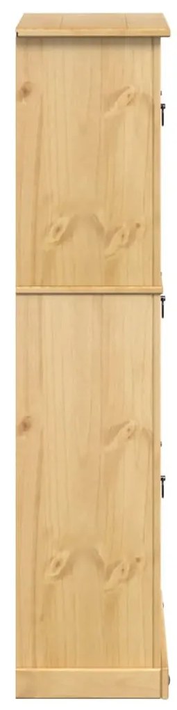 Corona tömör fenyőfa cipőszekrény 99x32x138 cm