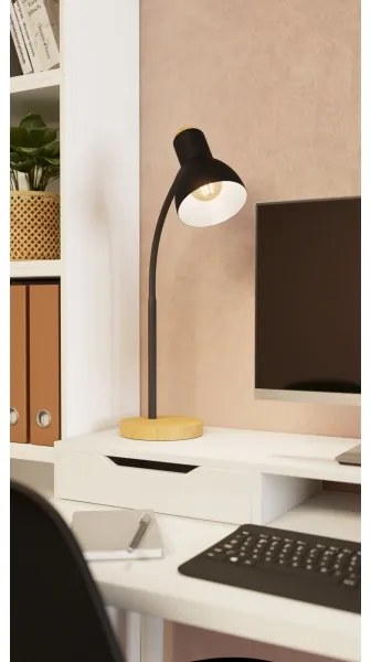 Eglo 98831 - Asztali lámpa VERADAL 1xE27/40W/230V fekete
