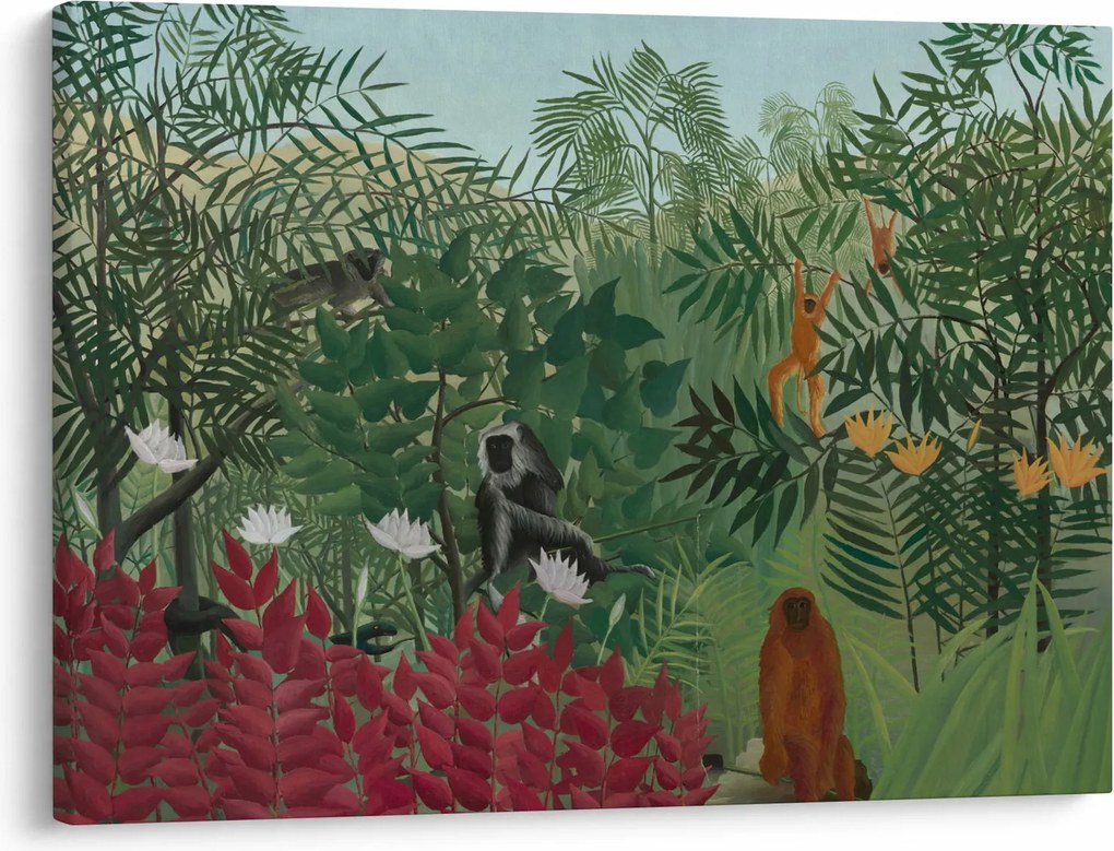 Kép - Henri Rousseau, Tropical Forest with Monkeys, reprodukciók (70x50 cm)