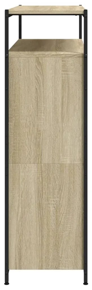 sonoma tölgy cipőszekrény 4 kihajtható fiókkal 100x34x112 cm