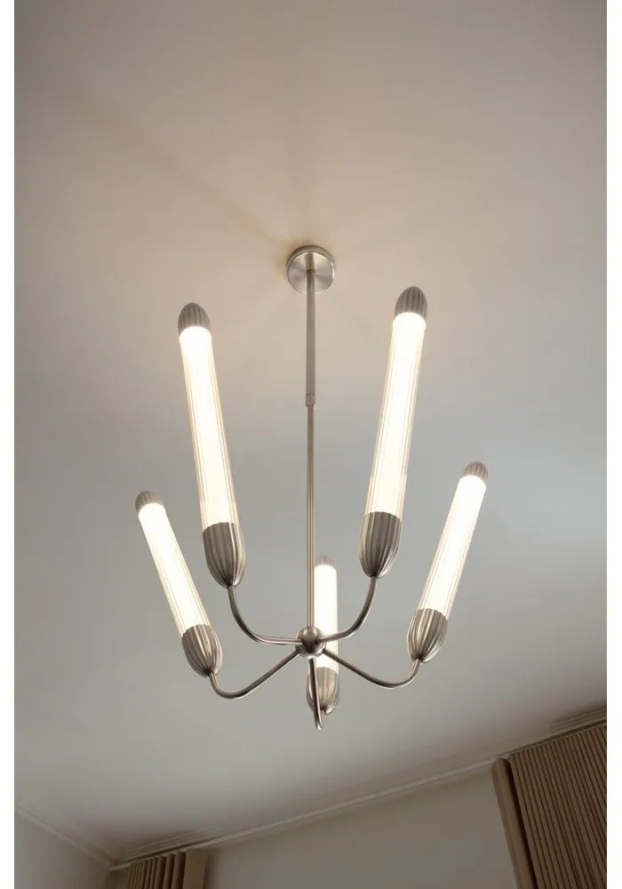 Ezüstszínű acél függőlámpa üveg búrával ø 86 cm Lemon Squeeze – UMAGE