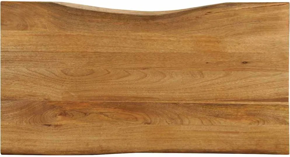 vidaXL tömör mangófa természetes élű asztallap 110 x 60 x 2,5 cm