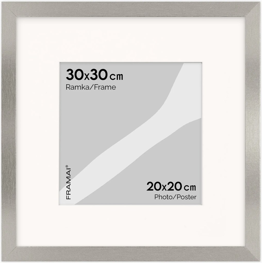 Ezüst keret Hen Pass S 30x30 cm passe partout