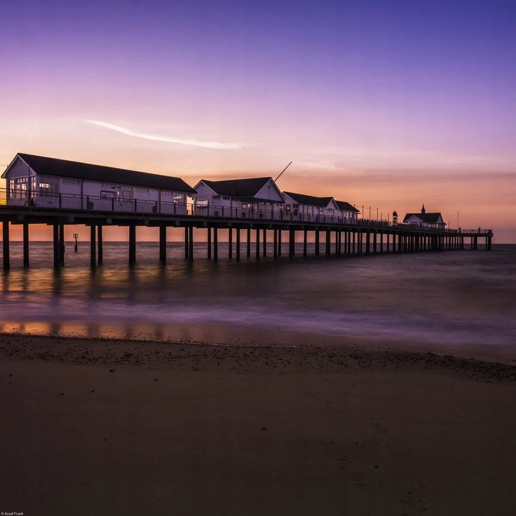 Poszter 40x40cm Móló napfelkeltekor, Assaf Frank