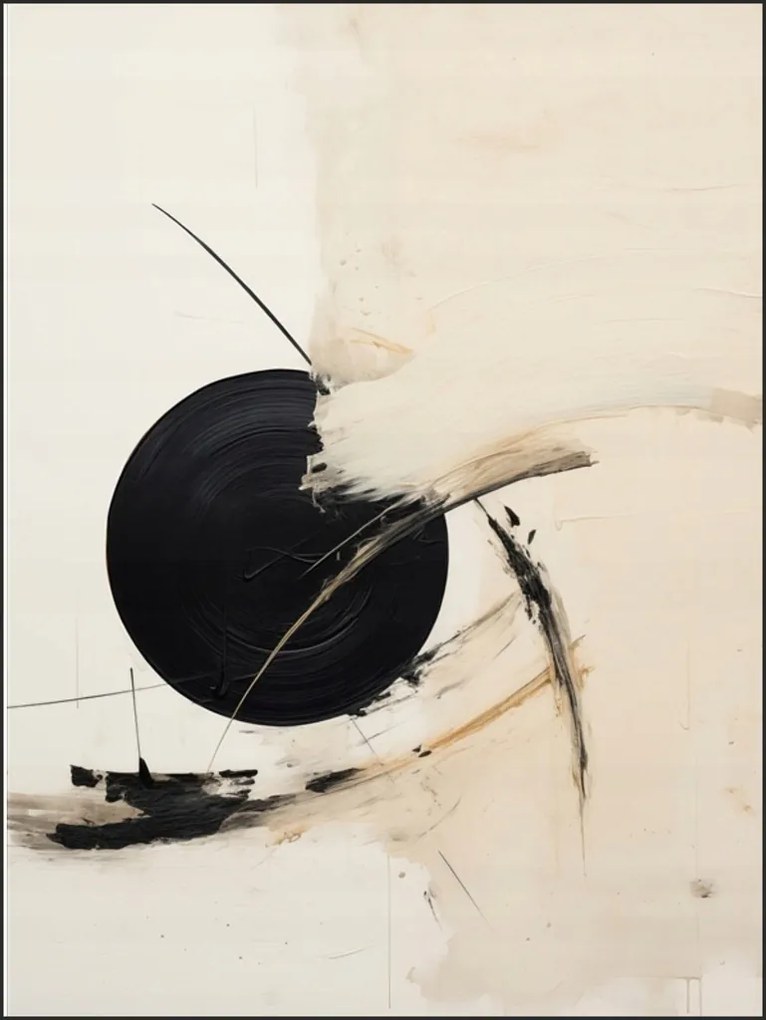 Vászonkép modern poszter B1 70x100cm grafika narancssárga fekete-fehér #551