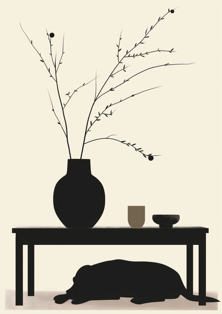 Poszter 59,4x84,1cm Pihenj Psino