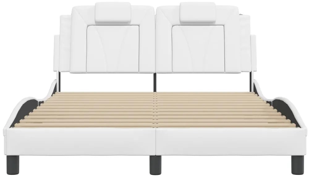 fehér ágykeret Viana LED-ekkel matrac nélkül 140 x 190 cm