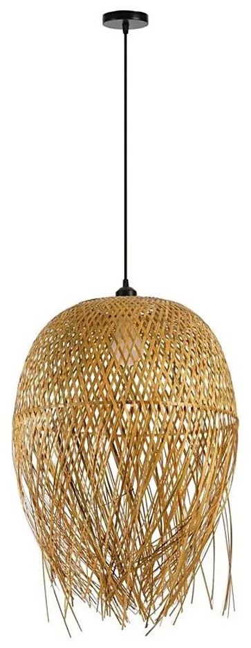 Immax 08271L - Csillár zsinóron HILO 1xE27/40W/230V átm. 45 cm bambusz