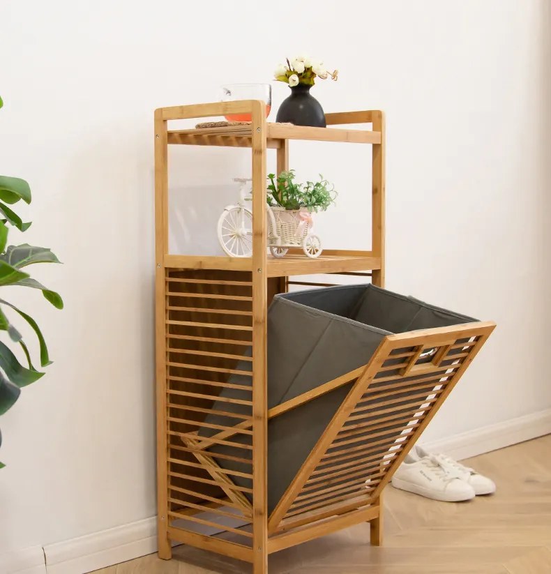 AKCIÓ Szürke bambusz szennyestartó SOBIKON II. osztályú