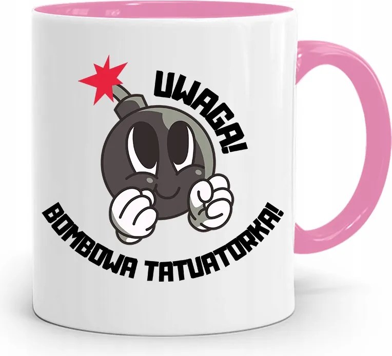 Tetoválóművésznek Tetováló Bögre Rózsaszín Ajándék fényképes nyomtatással