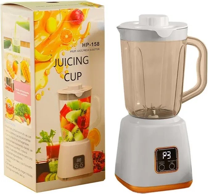 VERK Hordozható vezeték nélküli turmixgép USB töltéssel HP-158 - fehér