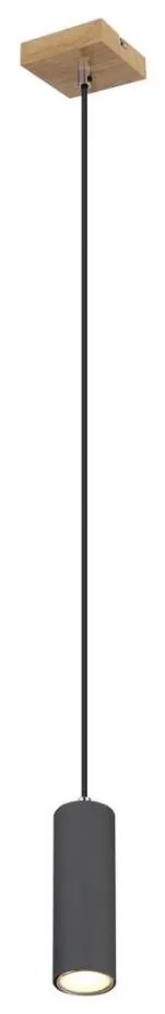 Globo 57911HG - ROBBY 1xGU10/35W/230V szürke/barna függeszték