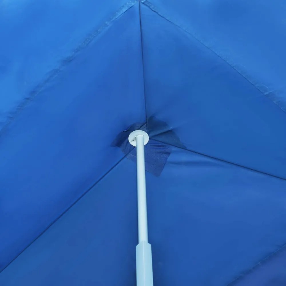 kék összecsukható rendezvénysátor 5 oldalfallal 3 x 9 m