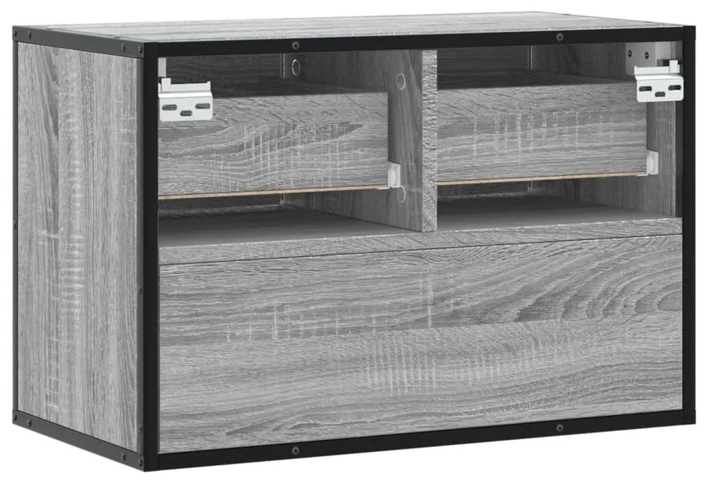 szürke sonoma színű szerelt fa TV-szekrény 60 x 31 x 39,5 cm